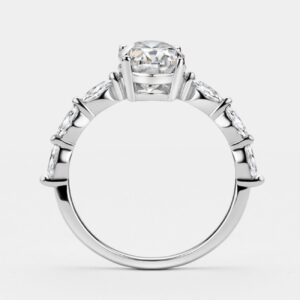 Michooyel 2ct Oval Cut Moissanite Engagement Ring D color Moissanite VVS1 Band Sterling Silver Women Rings