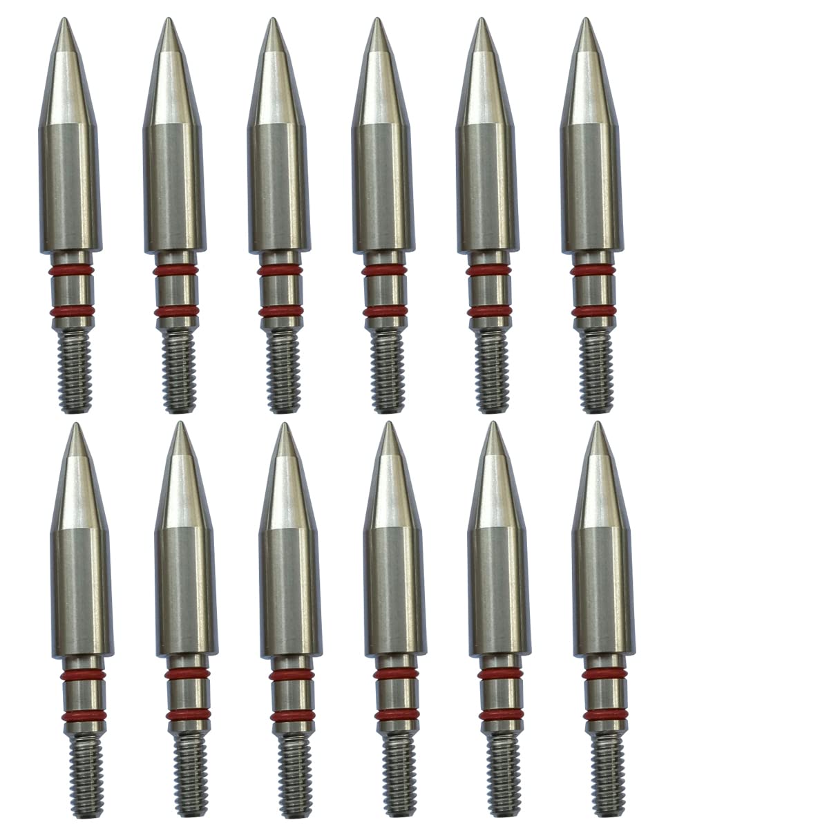 100/125/150/175/200 Grains Stainless Steel Archery Field Points, Arrow Target Field Points in Archery Field Tips and Broadheads 1 Dozen 12 PCS (T 19/64″-150grains)