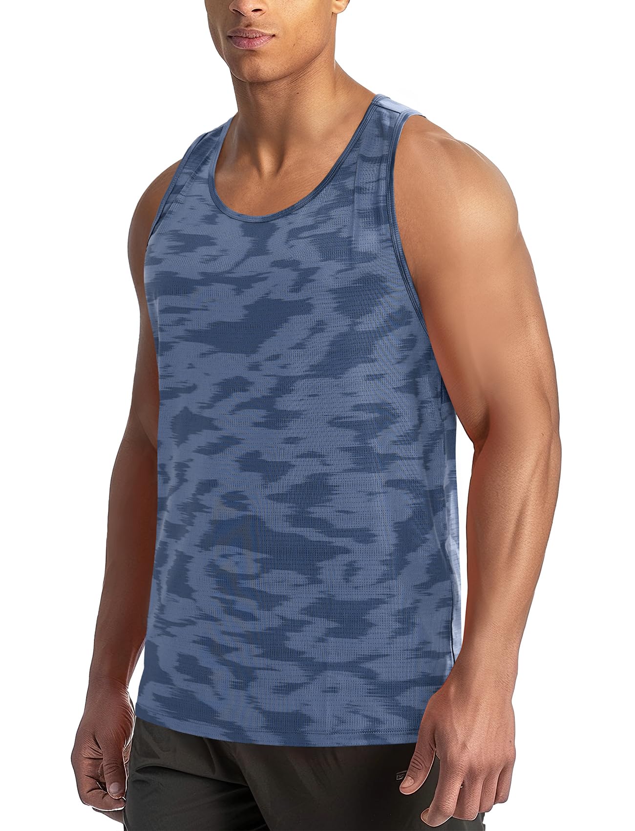 Zengjo Muscle Tank Tops for Men Athletic(Grey,XL)