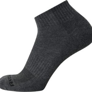 Reebok Men's Quarter Socks - 12 Pack Performance Cushion Comfort Socks - Breathable Athletic Ankle Socks for Men (6-12.5), Size 6-12.5, All Grey