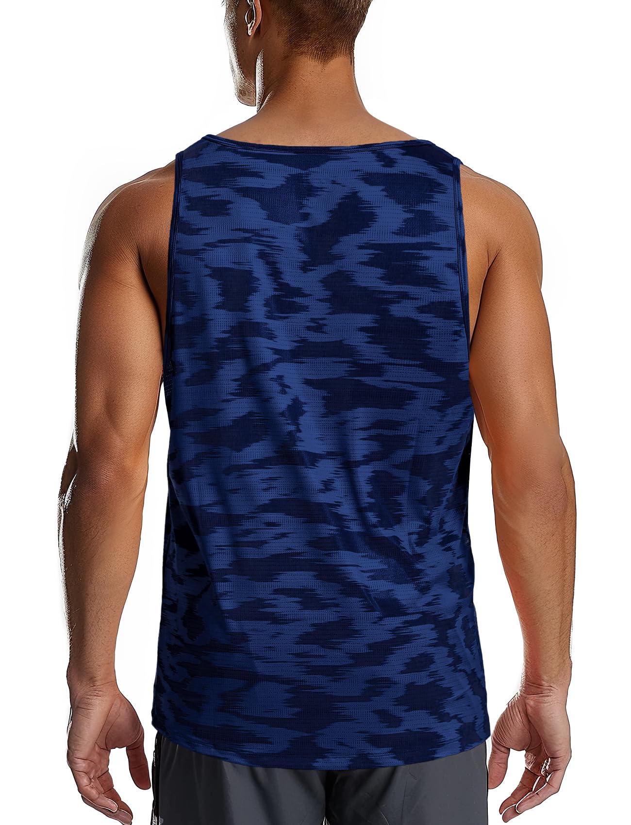 Zengjo Mens Athletic Tank Tops(Navy,XXL)