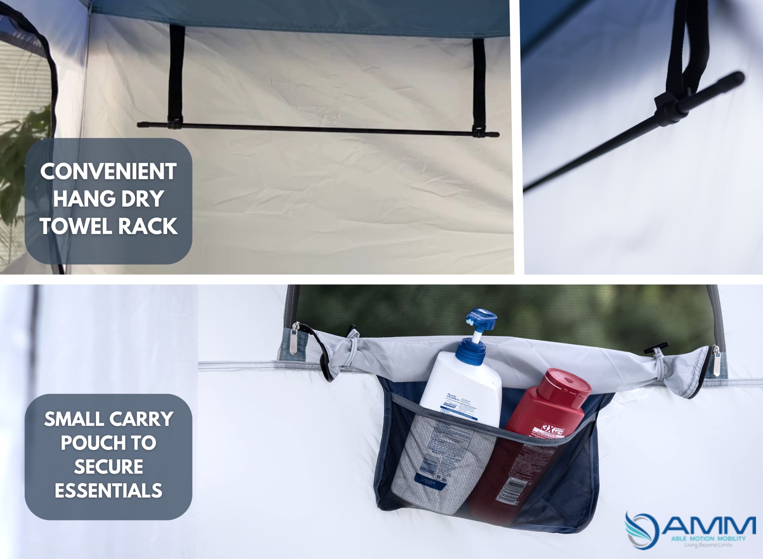 Double Shower & Changing Tent Privacy Beach & Camping Portable Pop Up Spray Tan & Toilet Shelter