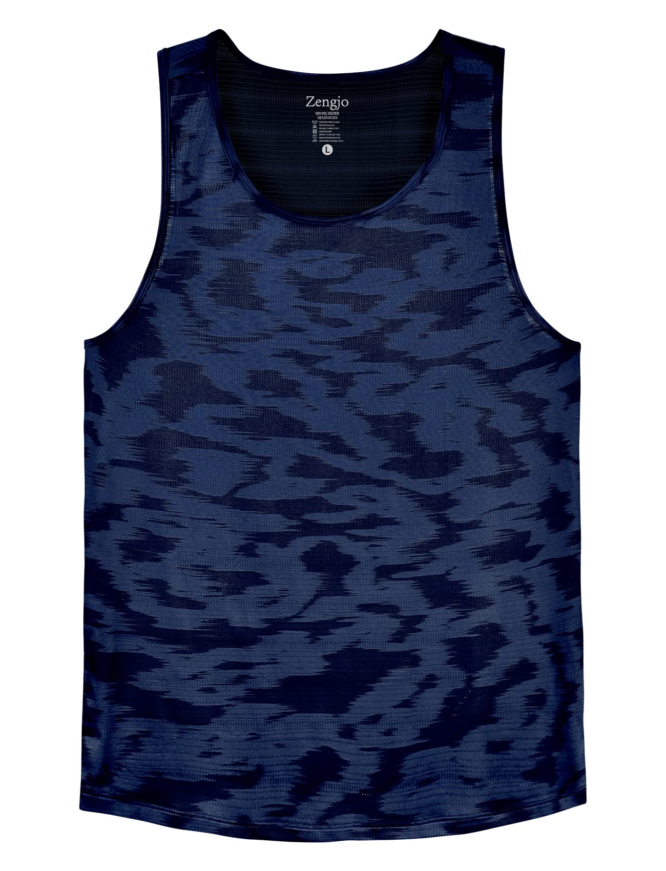 Zengjo Mens Athletic Tank Tops(Navy,XXL)