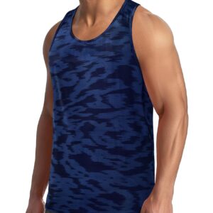 Zengjo Mens Athletic Tank Tops(Navy,XXL)