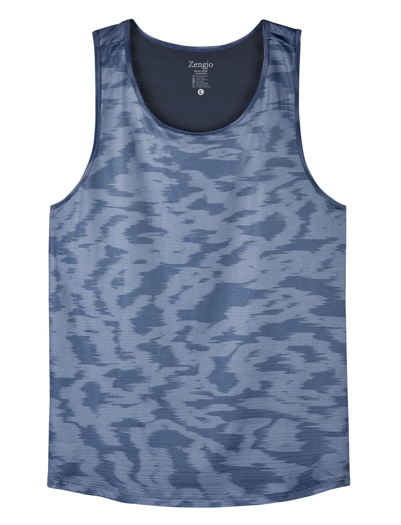 Zengjo Muscle Tank Tops for Men Athletic(Grey,XL)