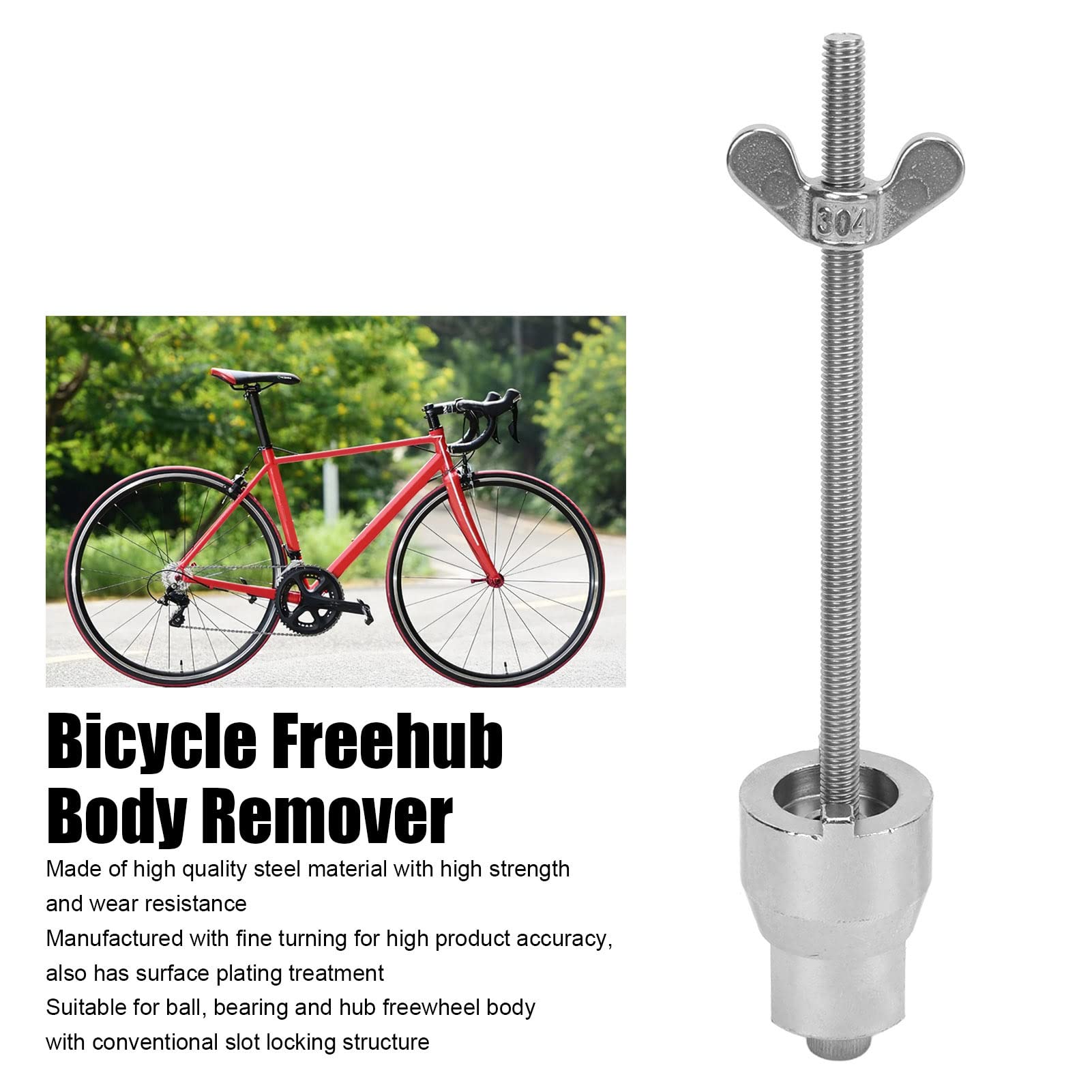 BuyWeek Bicycle Free Hub Tool, Bike Freehub Body Removal Tool Universal Bicycle Freehub Remover Bike Repair Tool for Mountain Road Bike