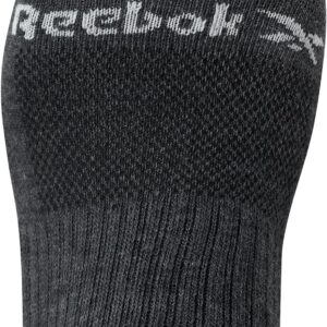 Reebok Men's Quarter Socks - 12 Pack Performance Cushion Comfort Socks - Breathable Athletic Ankle Socks for Men (6-12.5), Size 6-12.5, All Grey