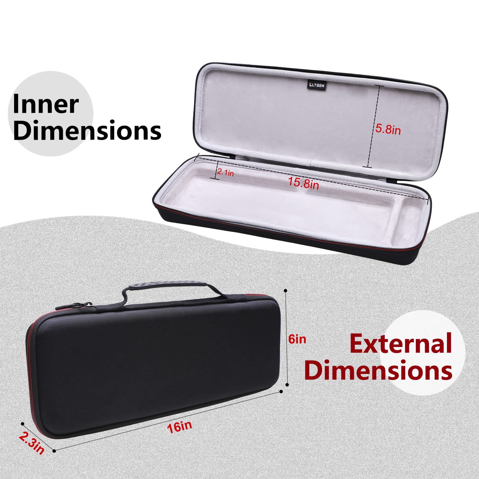 LTGEM Hard Case for Donner N-25 25 Key & Hercules DJ DJControl Starlight | Pocket MIDI Controller - Travel Carrying Storage Bag