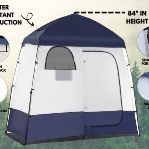 Double Shower & Changing Tent Privacy Beach & Camping Portable Pop Up Spray Tan & Toilet Shelter