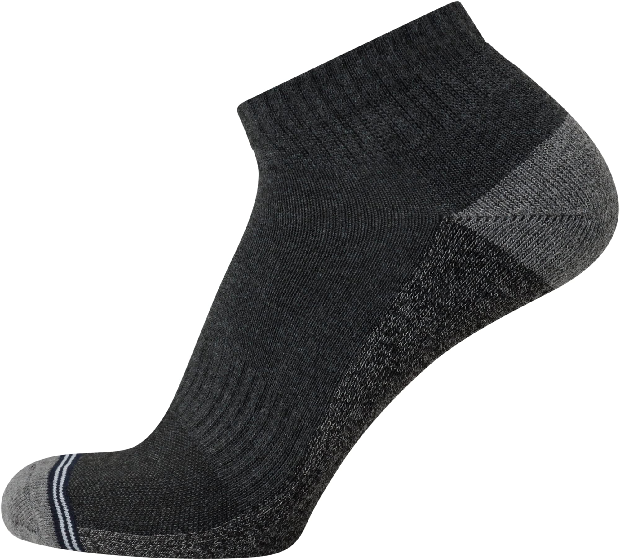 Nautica Men's Quarter Socks - 8 Pack Comfort Cushioned Athletic Ankle Socks for Men - Casual Men's Sports Socks, Size 6-12.5, Grey HeatherNavy