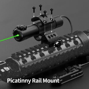 GL35 Green Laser Sight Green Dot Rifle Scope with 20mm Picatinny Mount and Pressure Switch Included