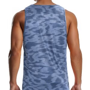 Zengjo Muscle Tank Tops for Men Athletic(Grey,XL)