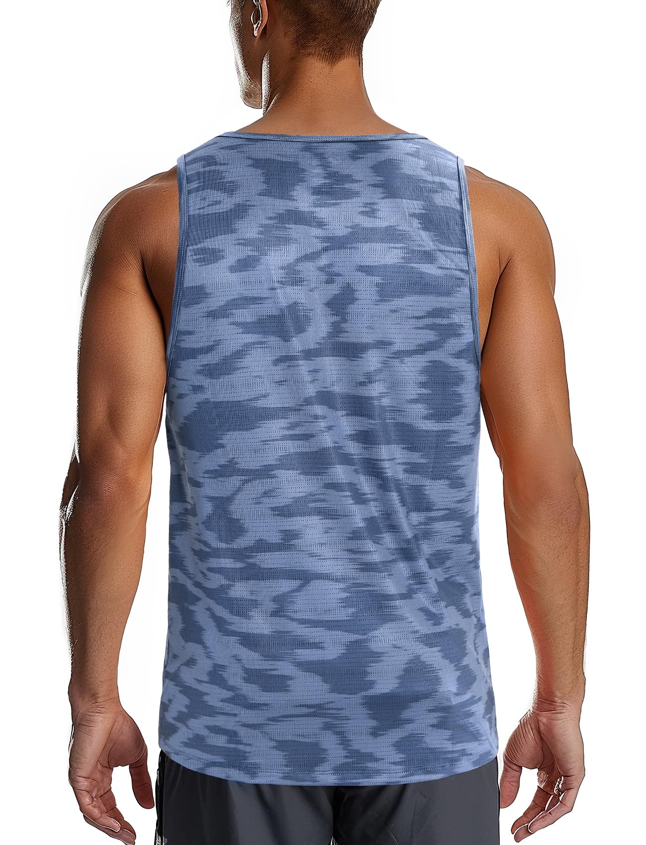 Zengjo Muscle Tank Tops for Men Athletic(Grey,XL)