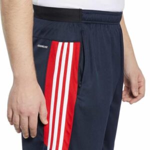 adidas Mens 3 Stripe Shorts with Zipper Pockets (Legend Ink/Legend Ink/White, Medium)