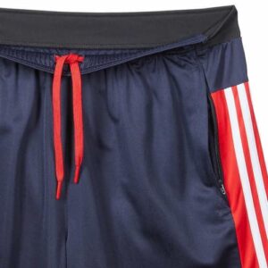 adidas Mens 3 Stripe Shorts with Zipper Pockets (Legend Ink/Legend Ink/White, Medium)