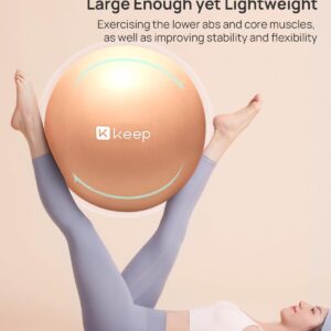 KEEP Anti-Burst Exercise Ball, Thickened Yoga Ball with Pump for Working Out, Birth Ball for Pregnancy, Anti Slip Stability Ball Chair - Swiss Ball for Core Strength and Physical Therapy