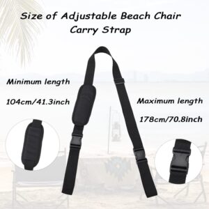 TINSKY 3 Packs Carry Strap for Beach Chair Adjustable Backpack Shoulder Straps Replacement Folding Chair Carrying Strap for Lawn Camping Backpacking Picnics Outdoor