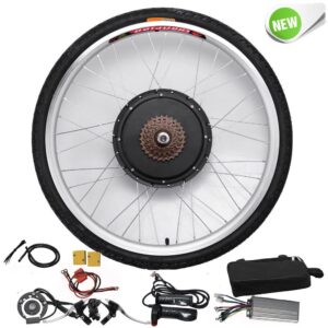 26" Rear Wheel Electric Bike Conversion Kit, 48V 1000W E-Bike Powerful Motor Kit Rear Wheel Hub Assembly Motor Kit without LCD display (US Stock)