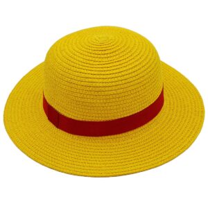 straw hat halloween madelin hat cos performance props costume party yellow strawhats with string beach hats pirate anime fans cap men women youth decorations