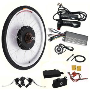 26" rear wheel electric bike conversion kit, 48v 1000w e-bike powerful motor kit rear wheel hub assembly motor kit without lcd display (us stock)