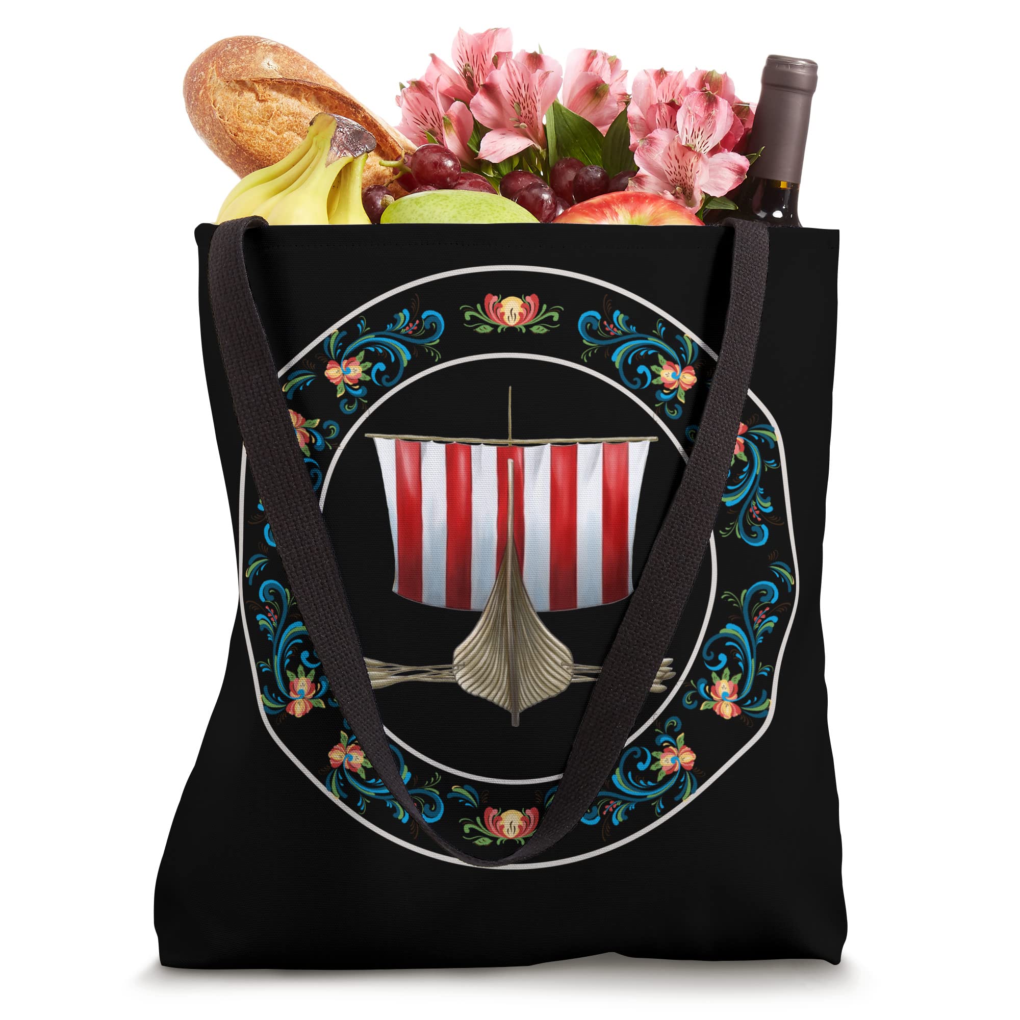 Scandinavian Viking Rosemaling Norway Gift Tote Bag