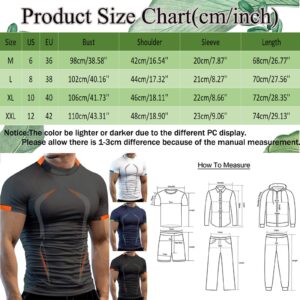 Compression Shirts for Men,Men's Cool Dry Short Sleeve Compression Shirts, Sports Workout Baselayer T-Shirts Tops(White,X-Large)