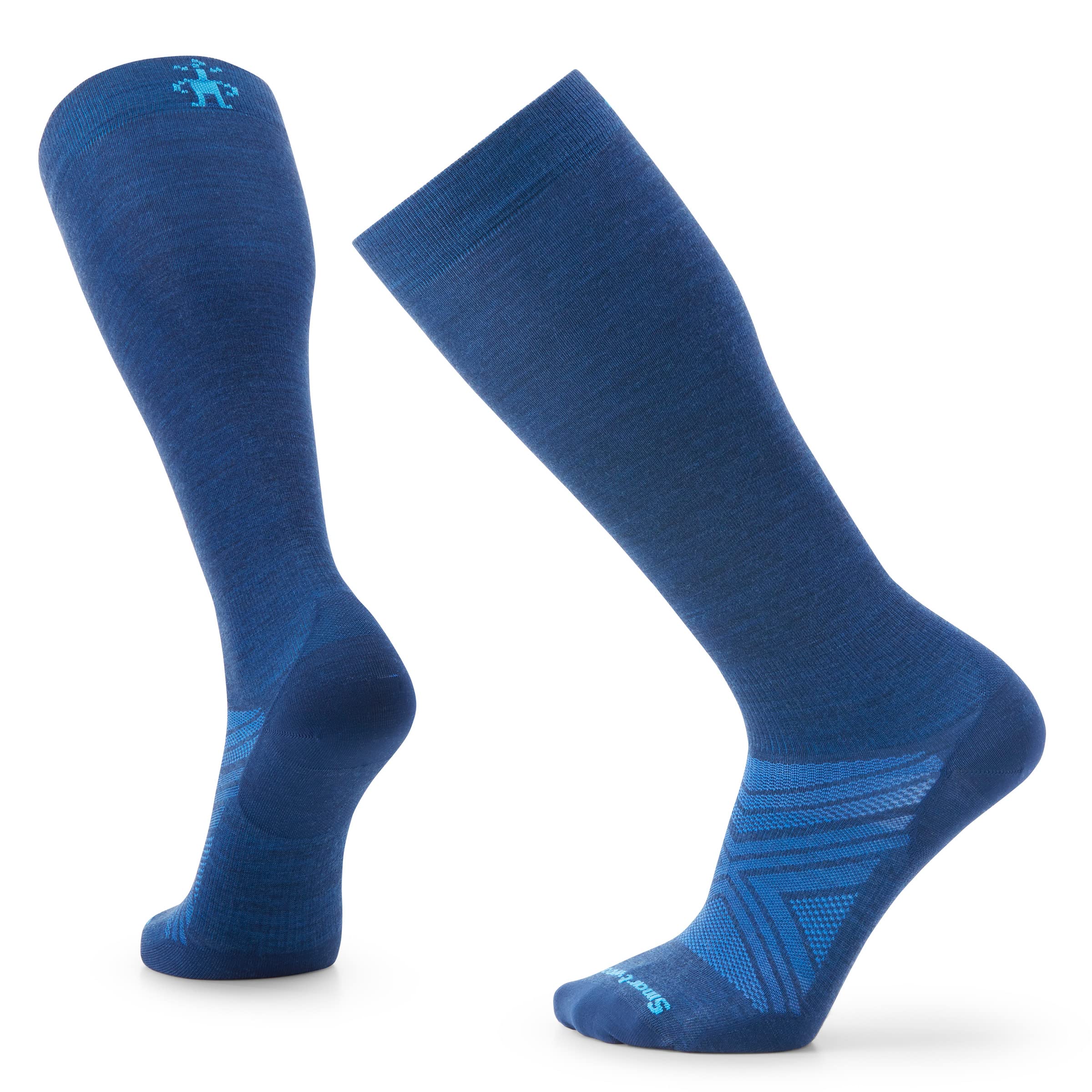 Smartwool Ski Zero Cushion Merino Wool Over The Calf Socks For Men and Women, Alpine Blue, Medium