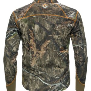 ScentLok Savanna Aero Attack V2 1/4 Zip Lightweight Camo Hunting Shirt for Men (Mossy Oak Country DNA, Large)