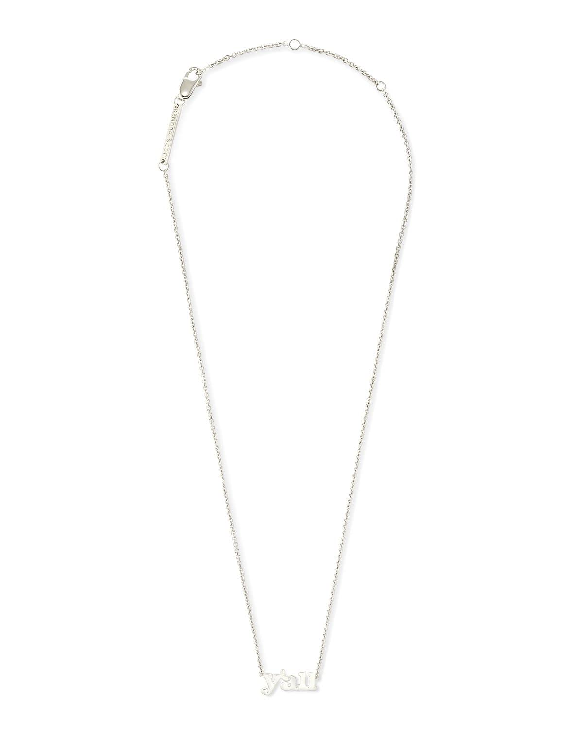 Kendra Scott Y'all Pendant Necklace in Sterling Silver, Fine Jewelry for Women