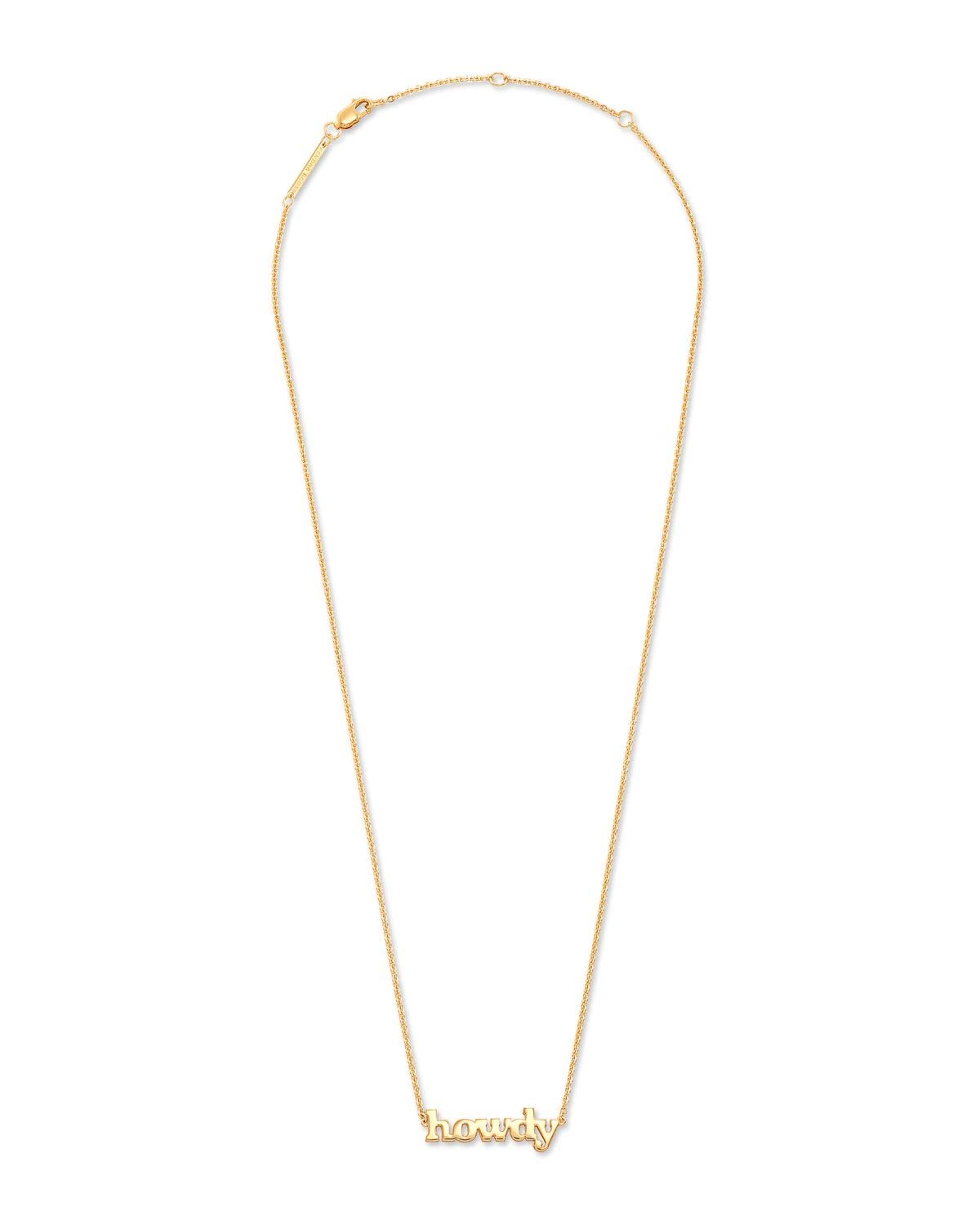 Kendra Scott Howdy Pendant Necklace in 18k Gold Vermeil, Fine Jewelry for Women