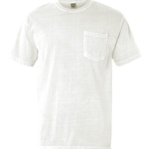 Comfort Colors Men's Adult Short Sleeve Pocket Tee, Style 6030(White)