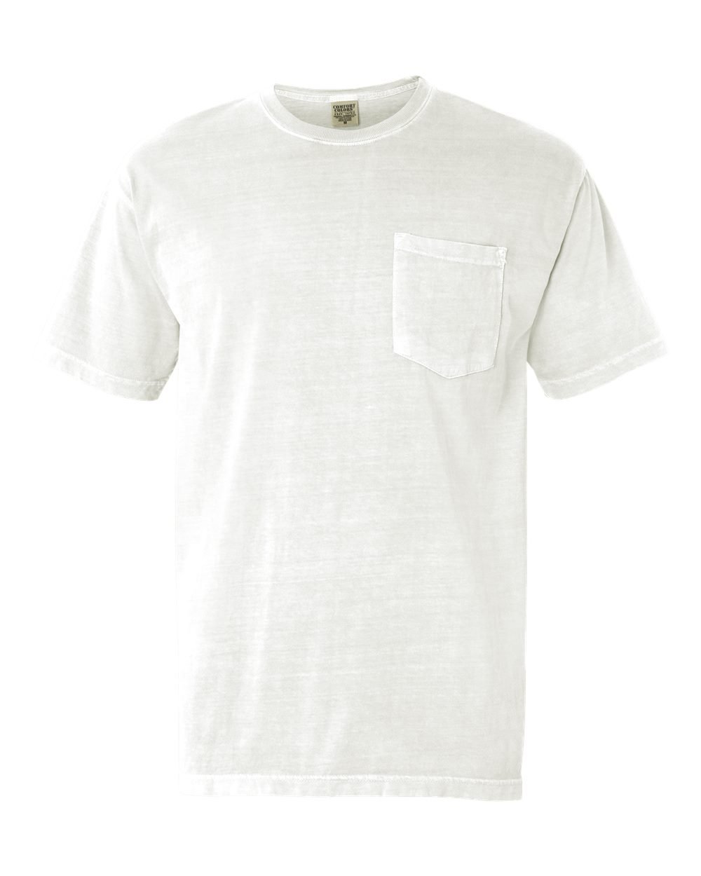 Comfort Colors Men's Adult Short Sleeve Pocket Tee, Style 6030(White)