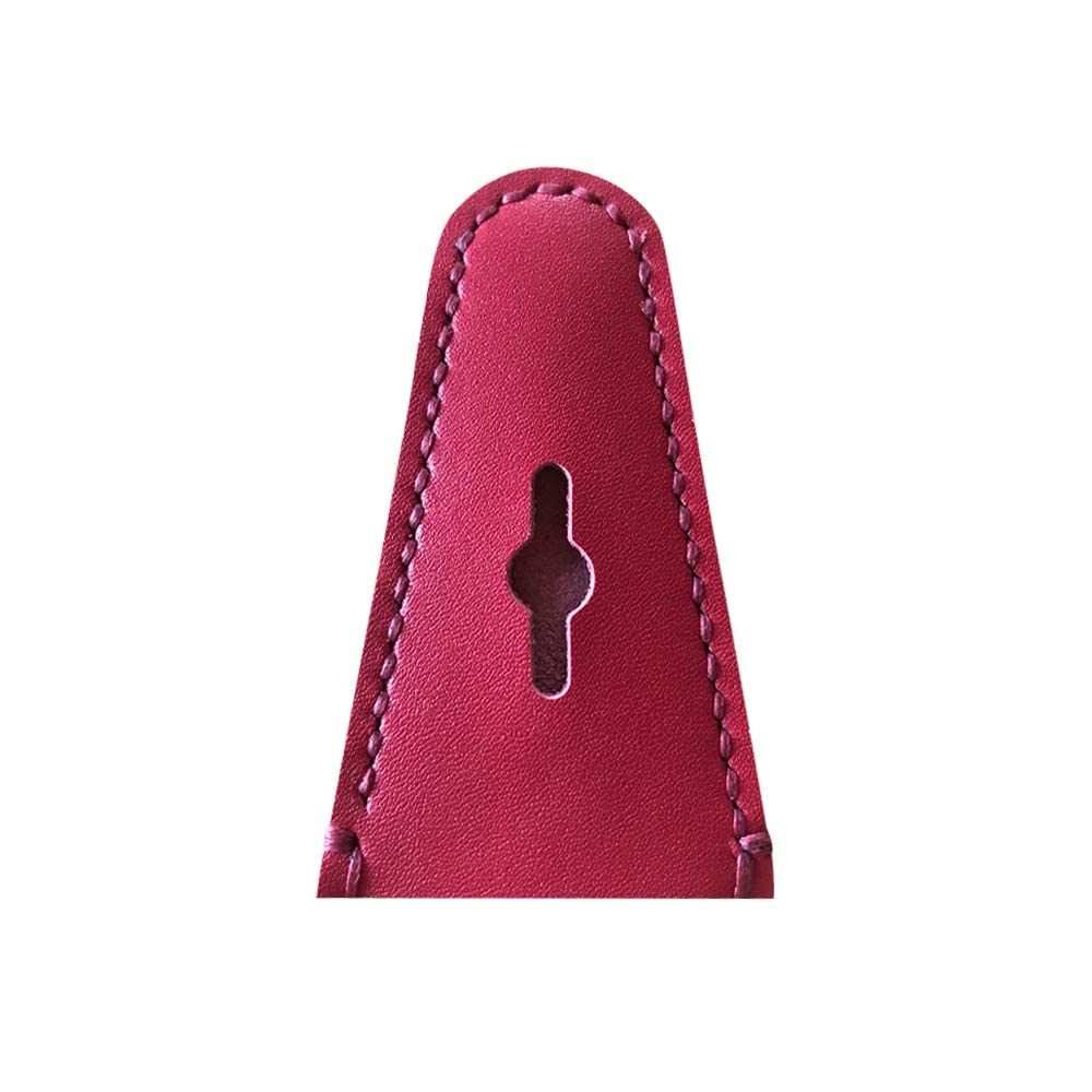 ZSHJGJR 2pcs Archery Bow Tip Guard Protector Leather Recurve Bow Limb Tip Protector Gear for Traditional Bow Longbow (Red)