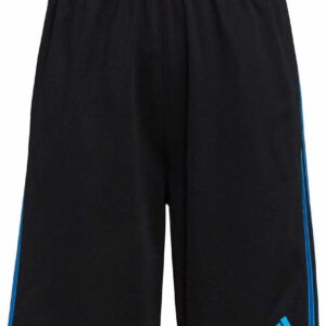 adidas Youth 2-Pack 3 Stripes Short (Large 14/16, Navy/White & Black/Bright Blue)