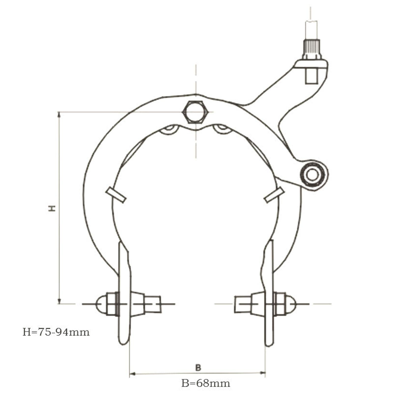 Tachiuwa Road Bike Brake Caliper Brake Side Pull Long Arm, Rear