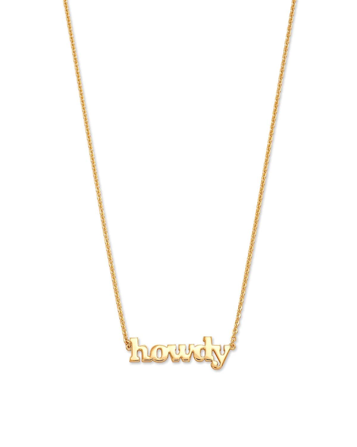 Kendra Scott Howdy Pendant Necklace in 18k Gold Vermeil, Fine Jewelry for Women