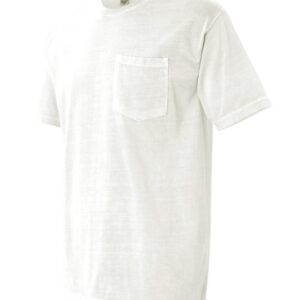 Comfort Colors Men's Adult Short Sleeve Pocket Tee, Style 6030(White)