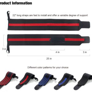 SUJAYU Wrist Wraps, 2 Pack Wrist Brace Wrist Straps for Weightlifting, Wrist Straps Lifting Straps Wrist Weights Carpal Tunnel Wrist Brace, Wrist Brace for Working Out Gym Accessories for Men (Red B)