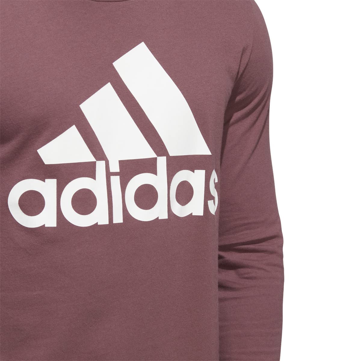 adidas Badge of Sport Long Sleeve Tee Quiet Crimson XL