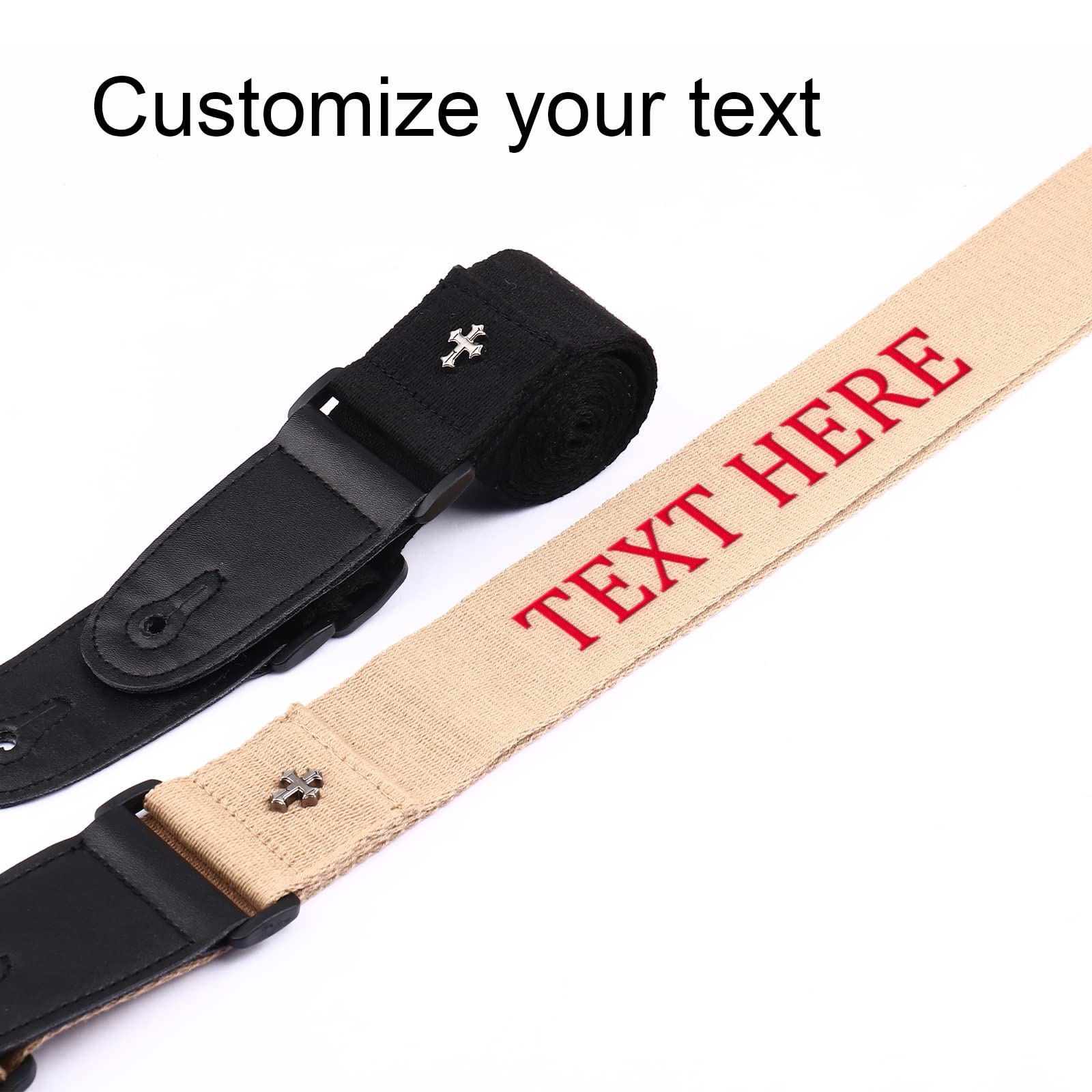 Sinseike Personalized Embroidered Guitar Strap (black)