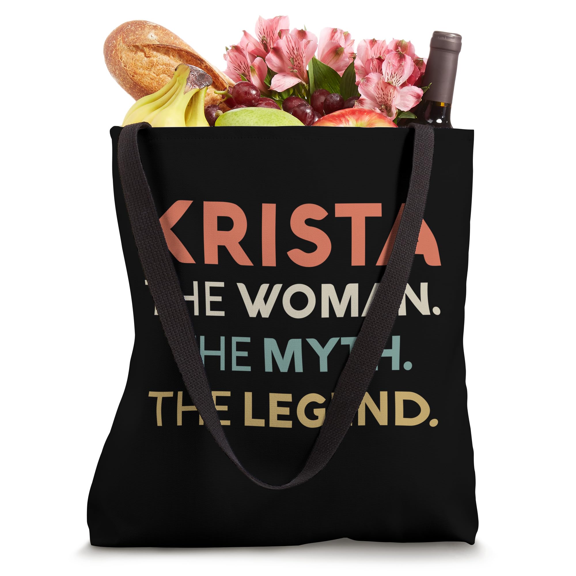 Krista The Woman The Myth Legend Name Personalized Women Tote Bag