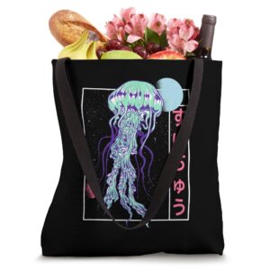 Japanese Aesthetic Vaporwave Squid Octupus Stars Moon Tote Bag