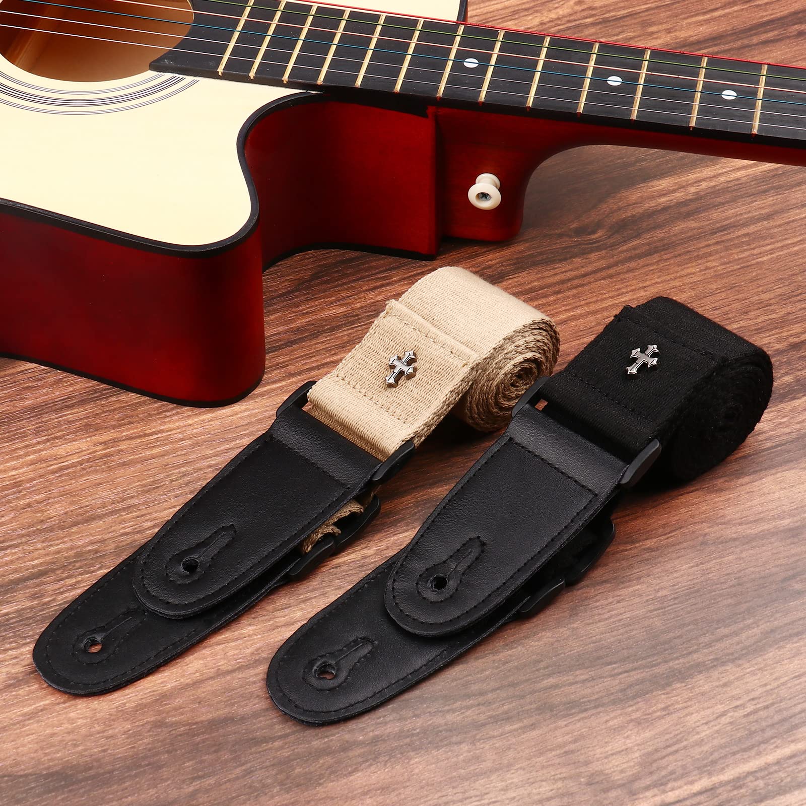 Sinseike Personalized Embroidered Guitar Strap (black)