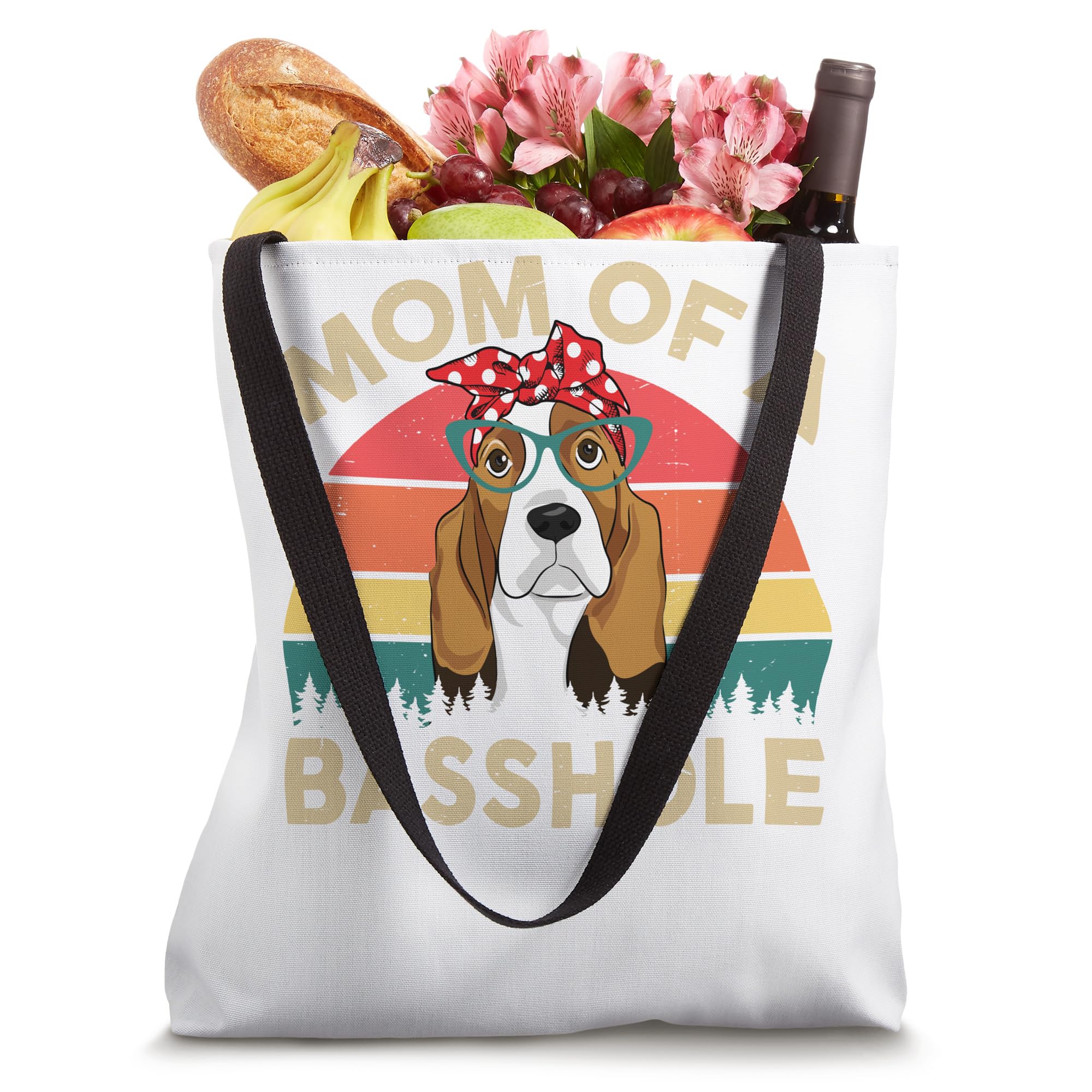 Basset-Hound Gifts Mom Of A Basshole Funny Womens Tote Bag