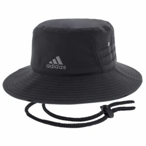 adidas victory bucket hat lightweight moisture wicking upf 50 sun hat fishing camping (black)