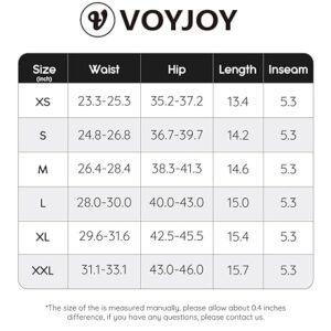 VOYJOY High Waist Seamless Shorts Scrunch Butt Yoga Shorts Contour Gym Shorts Blue Green M