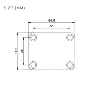 MAXCHEER Electric Bass Guitar Neck plate Guitar Neck Joint Connecting Strengthen Plate Guitar Parts (Chrome)