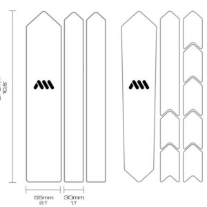 All Mountain Style Honeycomb High Impact Frame Guard Road/Gravel - Clear Bike Frame Protector Supports Universal Fitting - Helps Protect Your Bike from Scratches, Chips and Dings (Bikepacking White)