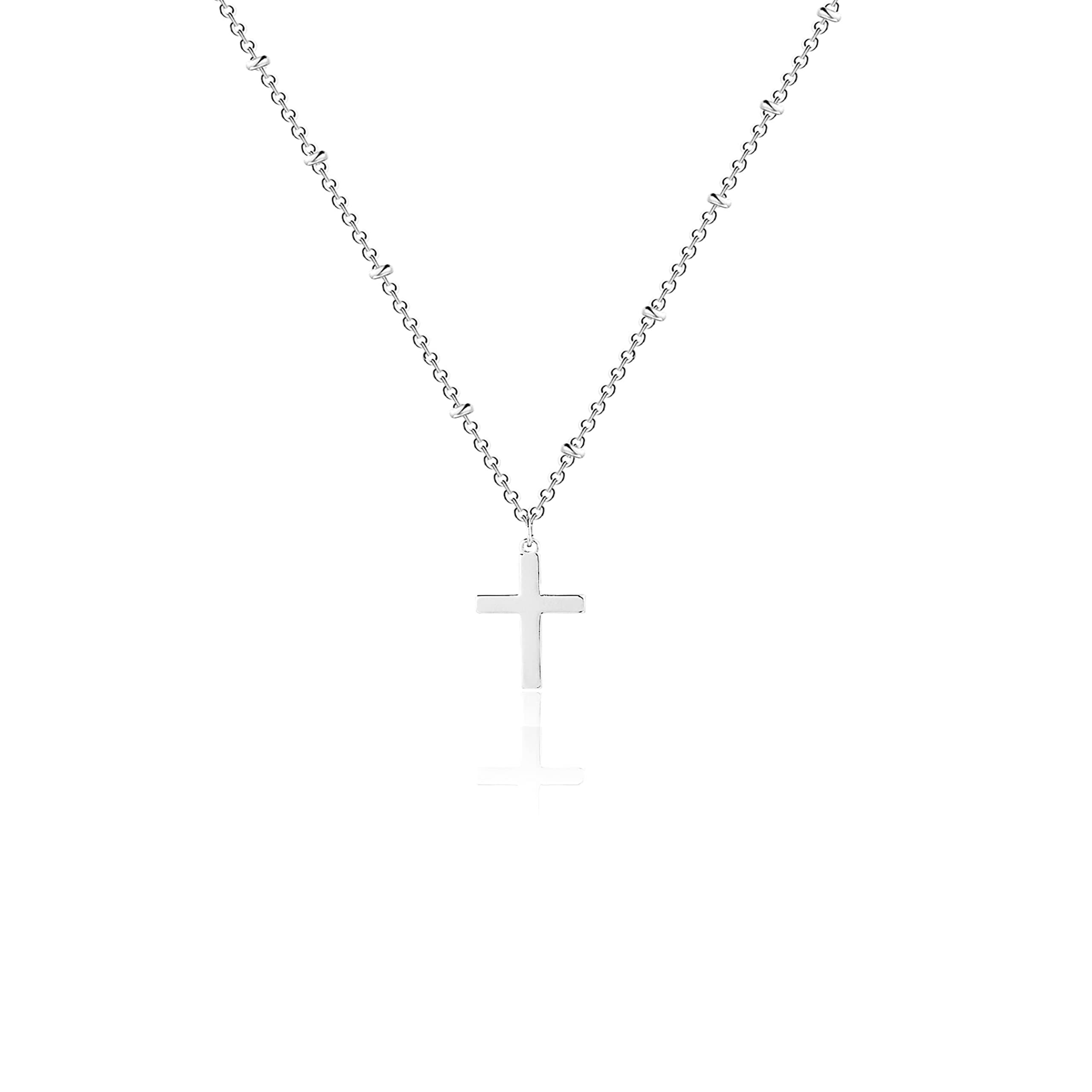 Sewyer Dainty Cross Necklace for Women 14K Gold Plated Cross Pendant Necklaces Tiny Sideways Cross Nekclace Delicate Everyday Jewelry Gift