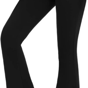 Women’s Bootcut Yoga Pants Tummy Control Flare Leggings High Waist Crossover Lounge Bell Bottom Jazz Dress Baseball Pants